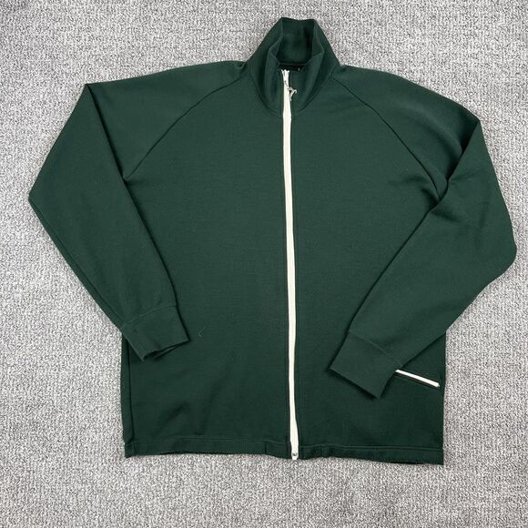 Vintage White Stag Speedo Sweater Mens Large Green Full Zip Made in Japan 70s - Picture 1 of 9